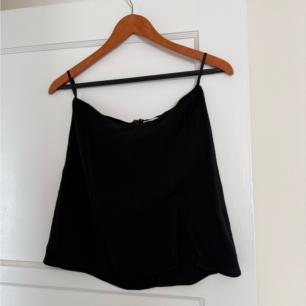 Sunday Best Black Mini Skirt with Slit